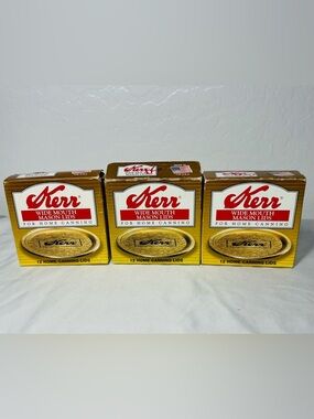 Vintage Kerr Wide Mouth Mason Jar Lids 36 Total NOS Made in USA Home Canning